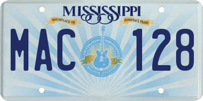 MS license plate MAC128