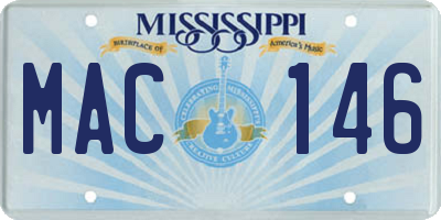MS license plate MAC146