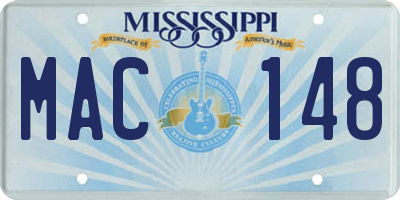MS license plate MAC148