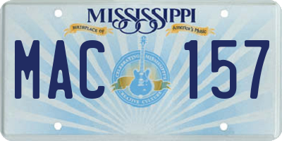 MS license plate MAC157
