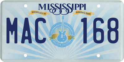 MS license plate MAC168