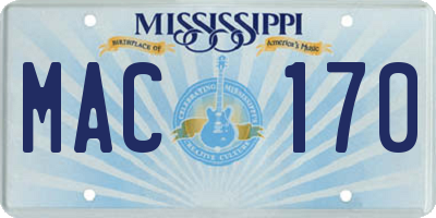 MS license plate MAC170