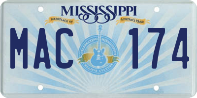 MS license plate MAC174