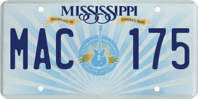 MS license plate MAC175