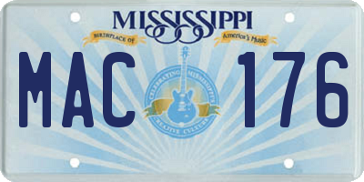 MS license plate MAC176