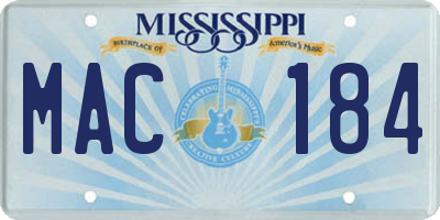MS license plate MAC184