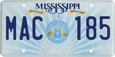 MS license plate MAC185