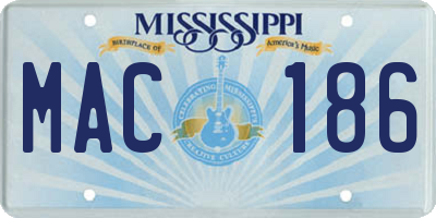 MS license plate MAC186