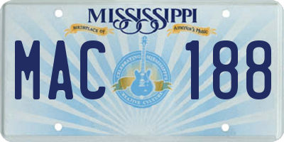 MS license plate MAC188
