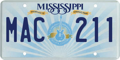 MS license plate MAC211