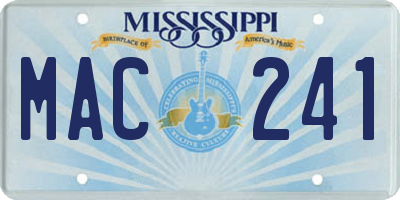 MS license plate MAC241