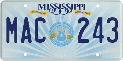MS license plate MAC243
