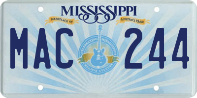MS license plate MAC244