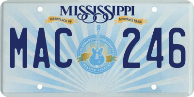 MS license plate MAC246