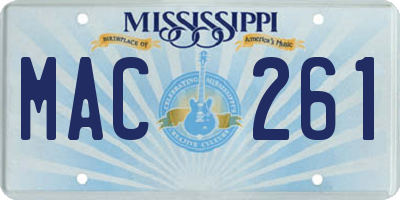 MS license plate MAC261