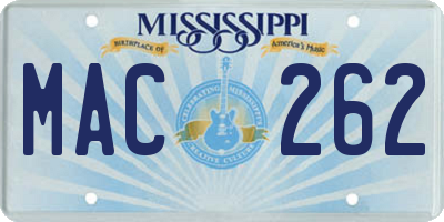 MS license plate MAC262