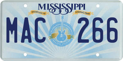 MS license plate MAC266