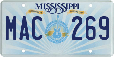 MS license plate MAC269