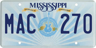 MS license plate MAC270