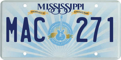MS license plate MAC271