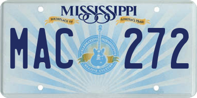 MS license plate MAC272