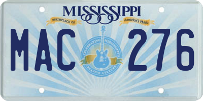MS license plate MAC276