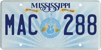 MS license plate MAC288