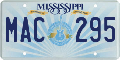 MS license plate MAC295