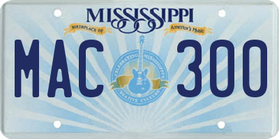 MS license plate MAC300