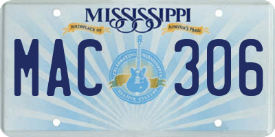 MS license plate MAC306