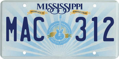 MS license plate MAC312