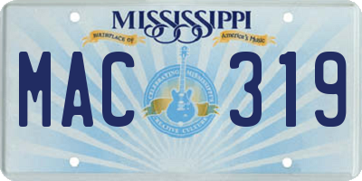 MS license plate MAC319