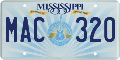 MS license plate MAC320