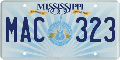 MS license plate MAC323