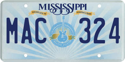 MS license plate MAC324