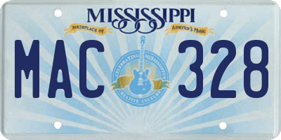 MS license plate MAC328