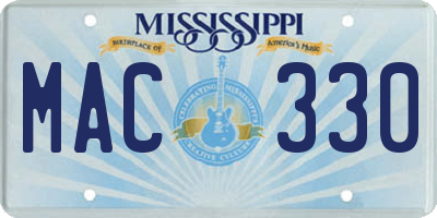 MS license plate MAC330