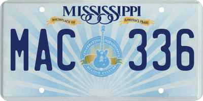 MS license plate MAC336