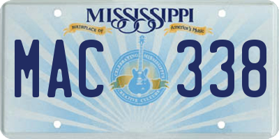 MS license plate MAC338