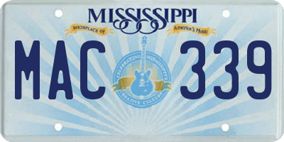 MS license plate MAC339