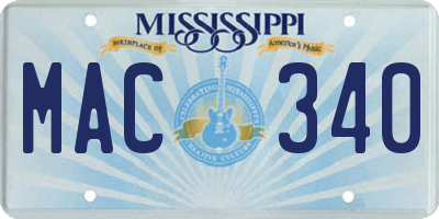 MS license plate MAC340