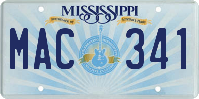 MS license plate MAC341