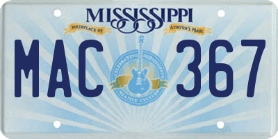 MS license plate MAC367