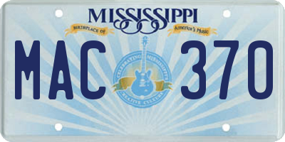 MS license plate MAC370