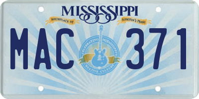 MS license plate MAC371
