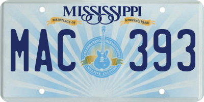 MS license plate MAC393