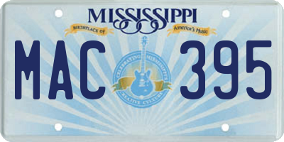 MS license plate MAC395