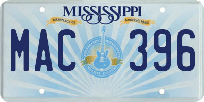 MS license plate MAC396