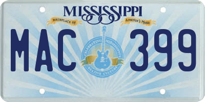 MS license plate MAC399