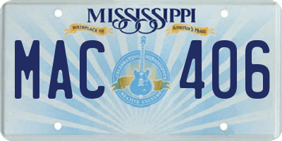 MS license plate MAC406